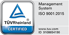 Certificación ISO 9001:2015 #01 10006 1829848 por: TÜV Rheinland